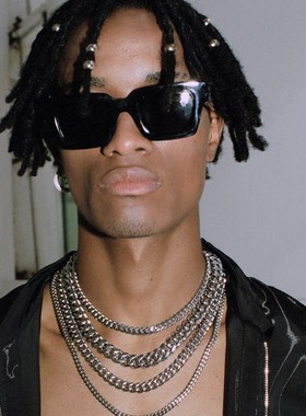 欧美男士个性嘻哈项链不锈钢不褪色电镀百搭时尚古巴链链条