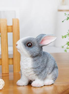 彷真呆萌小兔子庭院阳台布置户外花园创意树脂动物摆件装饰品