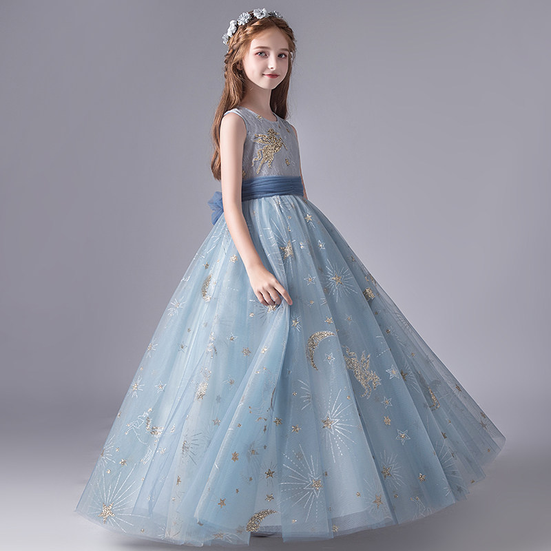 儿童礼服公主裙生日长款晚礼服婚纱女童小主持人演出服钢琴表演服,淘宝优惠券,粉丝福利购,淘宝优惠卷