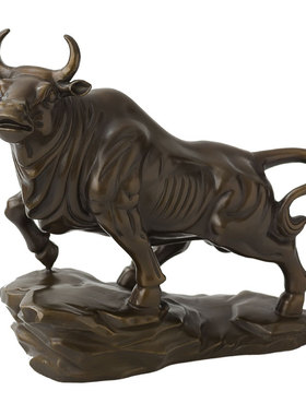 铜牛摆件牛气冲天牛转乾坤客厅电视柜工艺品乔迁新居公司开业礼品