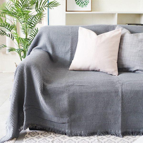 纯色简约现代沙发套布艺防尘罩沙发巾全盖沙发毯棉线坐垫双人单人,淘宝优惠券,粉丝福利购,淘宝优惠卷