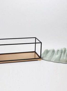 现代新中式创意铁艺陶瓷家居软装饰品电视酒柜玄关客厅样板间摆件