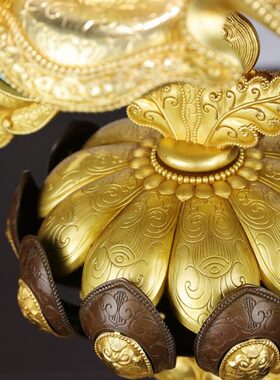 精品藏式黄铜八吉祥摆件密宗 西藏吉祥八宝摆件 密宗供具供佛大号