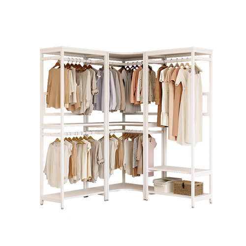 开放式金属衣柜框架步入式衣帽间架子组装自制货架衣柜钢架结构 - 图3