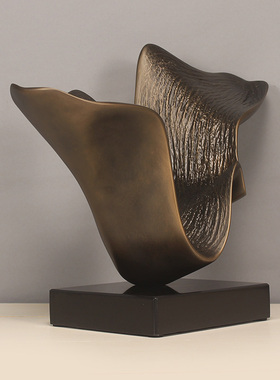 雕塑摆件创意现代抽象艺术软装饰品玻璃钢家居售楼处客厅摆设摆放