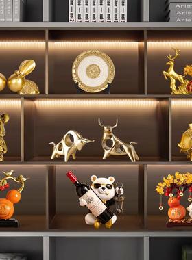 客厅电视酒柜玄关餐边柜装饰摆件轻奢高档办公室展示柜现代工艺品