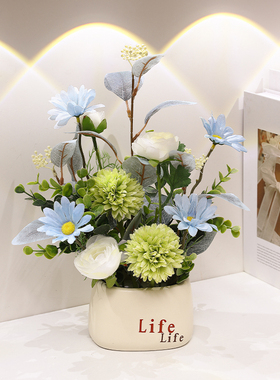 仿真假花盆栽摆件客厅玄关装饰品餐桌花艺插花摆设办公室绿植花瓶