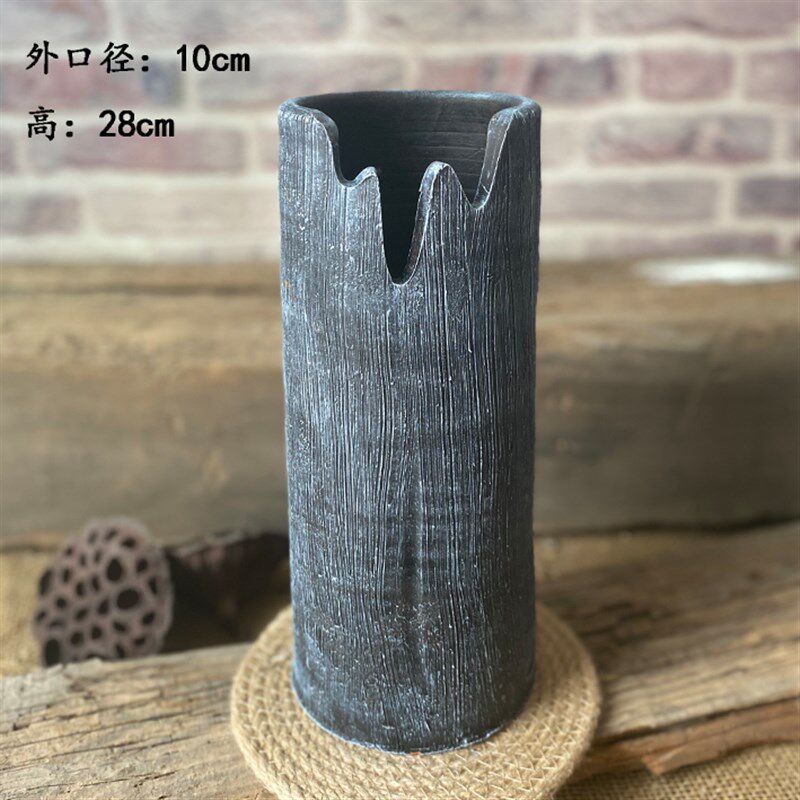 J6DA复古陶罐多肉高 桩盆干花瓶简约台面做旧装饰土陶花器大其他,淘宝优惠券,粉丝福利购,淘宝优惠卷