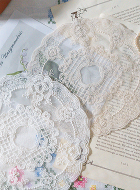 欧式立体复古蕾丝刺绣餐垫茶几垫防尘垫盖巾桌布家居布艺装饰