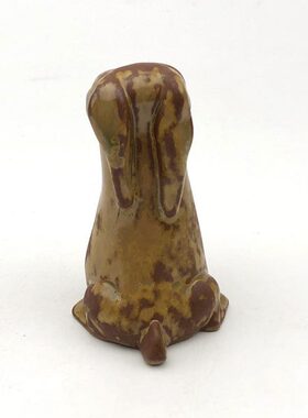 不仁斋薛继业陶瓷雕塑紫陶柴窑葫芦皮色生肖兔新中式家居雕塑摆件