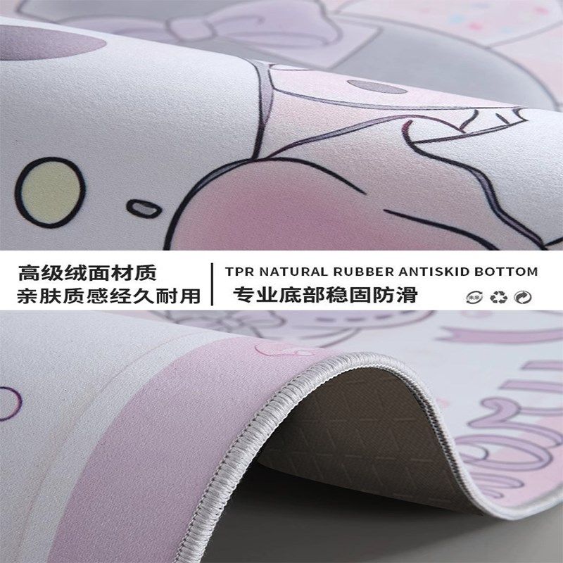 线条小狗卡通床边毯卧室少女儿童房地毯女孩爱客厅卧床下地垫,淘宝优惠券,粉丝福利购,淘宝优惠卷