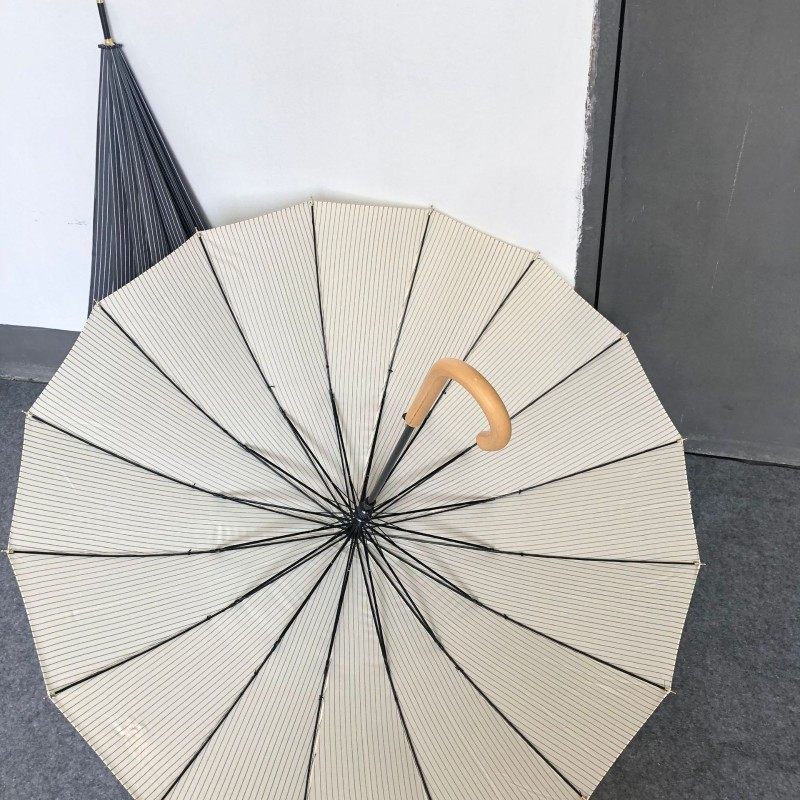 复古商务日系线条长伞直杆伞木骨弯钩半自动晴雨两用雨伞,淘宝优惠券,粉丝福利购,淘宝优惠卷