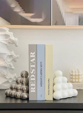 金字塔书挡摆件假书玄关电视柜轻奢高档家居客厅书房桌面装饰品