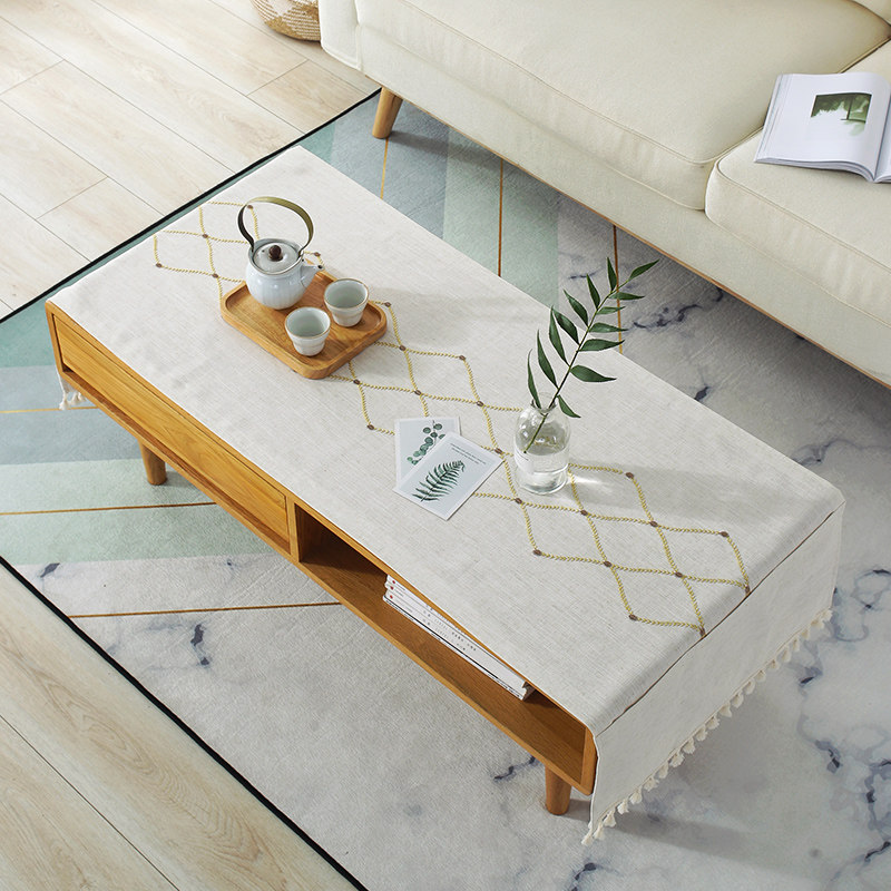 现代茶几桌布茶几垫棉麻防水防油免洗客厅餐桌布茶几布,淘宝优惠券,粉丝福利购,淘宝优惠卷