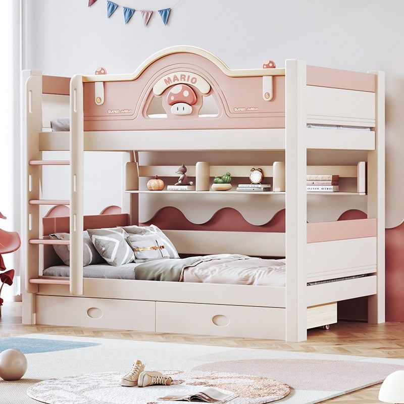 全实木上下铺平行高低床樱桃木小户型子母床同宽层床两层上下床,淘宝优惠券,粉丝福利购,淘宝优惠卷