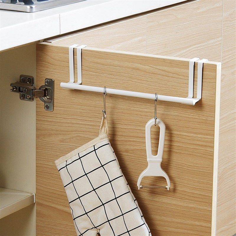 橱柜门抹布架免钉毛巾挂架浴室厨房单杆门背式毛巾杆,淘宝优惠券,粉丝福利购,淘宝优惠卷