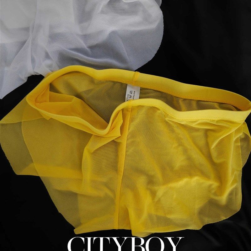 【开叉性感阿罗裤】男士网纱平角裤薄四角青年透气透明夏无痕内裤,淘宝优惠券,粉丝福利购,淘宝优惠卷