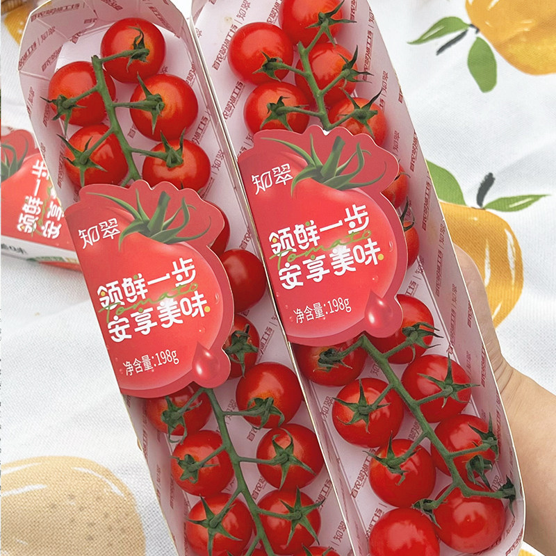 【知翠】串收樱桃小番茄脆甜玲珑串新鲜水果西红柿生吃自然熟顺丰,淘宝优惠券,粉丝福利购,淘宝优惠卷