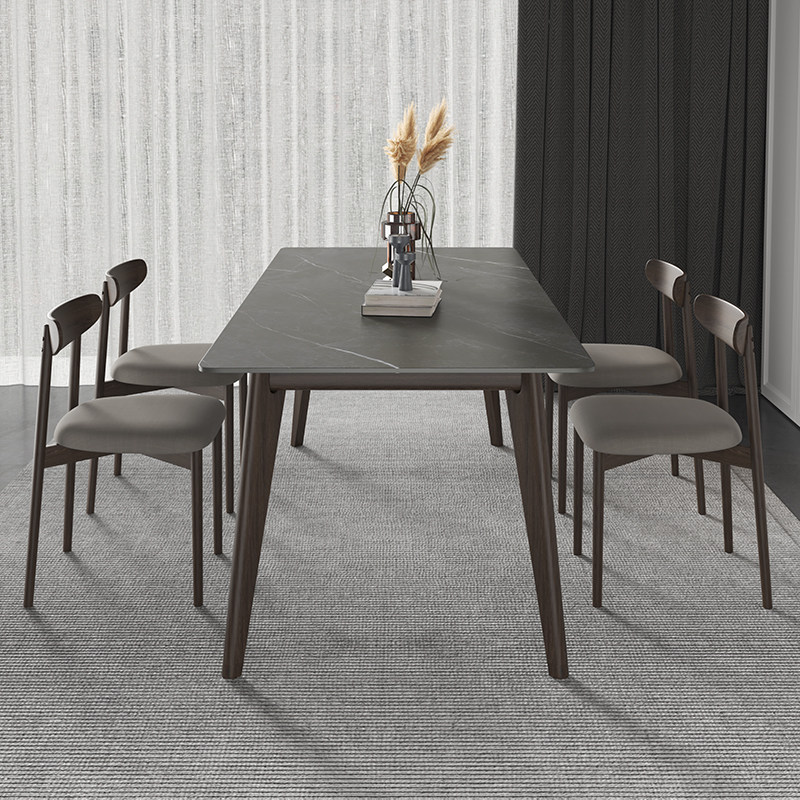 餐桌实木白蜡木岩板餐桌现代家用小户型长方形桌子椅子,淘宝优惠券,粉丝福利购,淘宝优惠卷