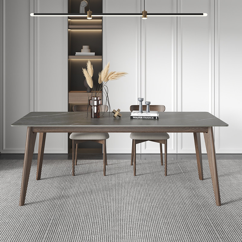 餐桌实木白蜡木岩板餐桌现代家用小户型长方形桌子椅子,淘宝优惠券,粉丝福利购,淘宝优惠卷