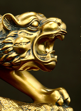 虎啸山河生肖老虎摆件招财新中式客厅玄关办公室虎年装饰开业礼品