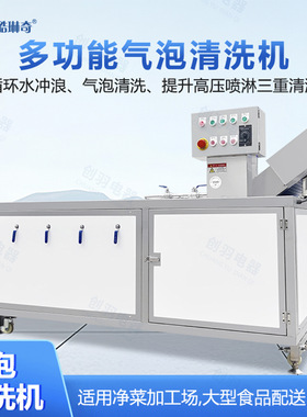 2024新款商用2.25米带臭氧冲浪上菜青大葱西红柿净菜水果清洗机
