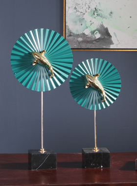 喜庆有余 高档中式玄关装饰品 年年有鱼软装摆件 中国风工艺品