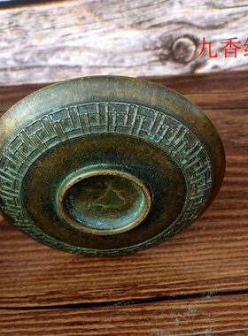 仿古铜器杂件铜碟子古玩老包浆龙凤铜盘子碟子铜笔洗家居室用具