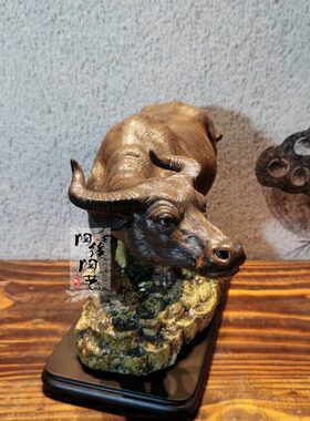 陶瓷工艺品  石湾公仔 生肖 牛 和气生财