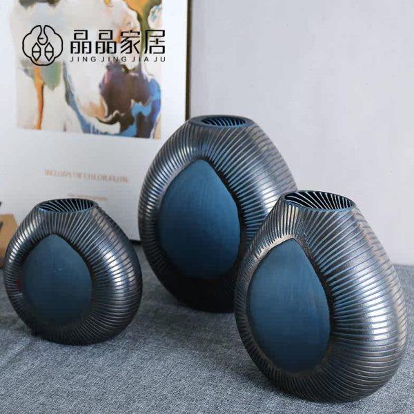 新中式田园风复古花瓶高级轻奢水培仿陶瓷插花器样板装饰摆件花瓶,淘宝优惠券,粉丝福利购,淘宝优惠卷