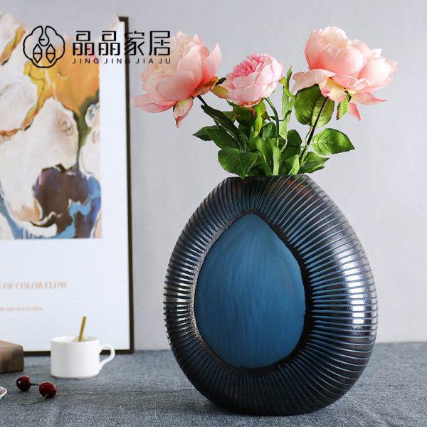 新中式田园风复古花瓶高级轻奢水培仿陶瓷插花器样板装饰摆件花瓶,淘宝优惠券,粉丝福利购,淘宝优惠卷