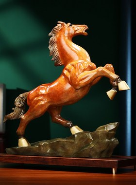 黄铜马摆件马到成功家居装饰品客厅办公室开业礼品玄关摆件