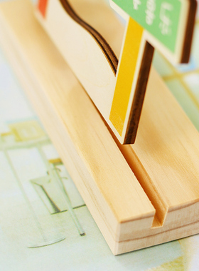 木质路牌发财好运店铺开业办公室工位桌面小摆件客厅书柜布置装饰