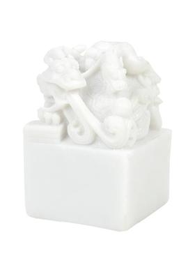 新中式黑白金色树脂玉玺装饰摆件样板房间书房书桌创意雕刻工艺品