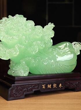 玉白WD_00241菜摆件招财前旺宅高级感客厅收公司店铺业银台开礼品