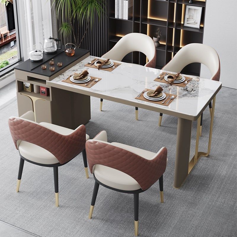 岩板茶桌椅组合高级轻奢家用阳台办公泡茶餐桌一体功夫茶台茶几桌,淘宝优惠券,粉丝福利购,淘宝优惠卷