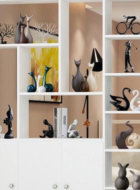 景德镇贝汉美陶瓷工艺品办公室家居客厅电视柜酒柜轻奢装饰品桌面