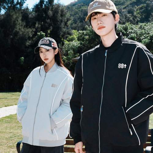 八八上升88rising 美式反光工装休闲立领防风保暖羽绒服男女同款 - 图2