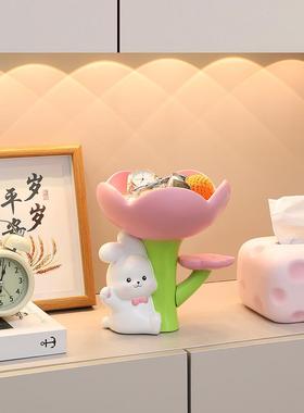 入户玄关钥匙收纳兔子摆件客厅桌面家居装饰品搬家乔迁新居送礼物