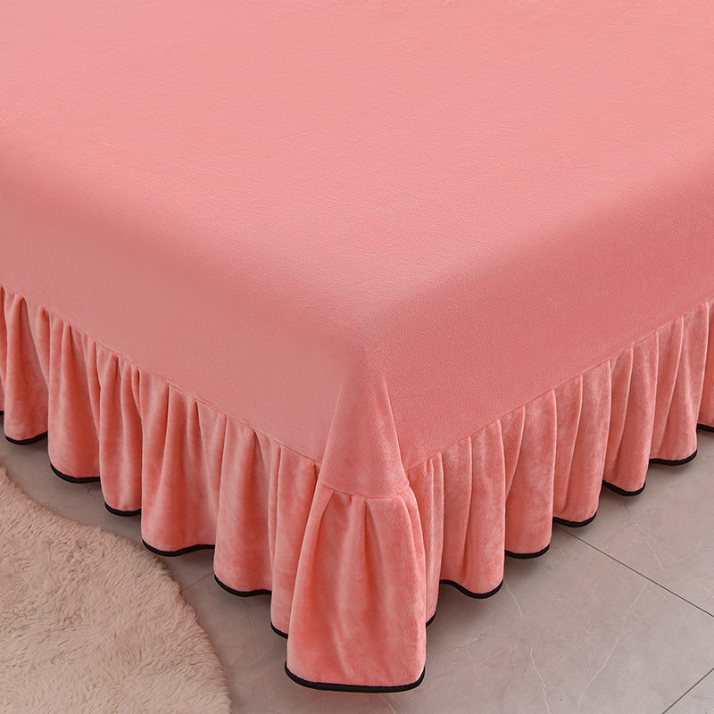 寒念A类母婴级冬季加厚牛奶绒四件套床裙款被套床单高克重柔软,淘宝优惠券,粉丝福利购,淘宝优惠卷