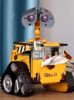 复古瓦力机器人模型摆件客厅装饰品工艺品创意纸巾盒存钱罐生礼物