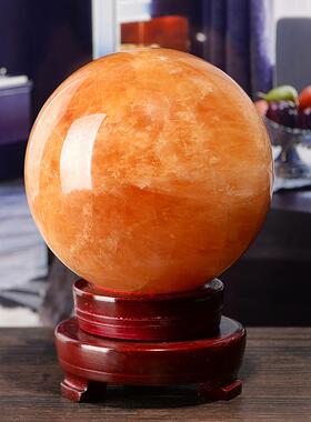 高档大小号天然黄水晶球摆件 开业乔迁礼品客厅卧室办公室装饰品