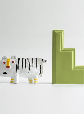 现代简约马赛克黑人摆件客厅酒柜轻奢高档装饰品样板间电视柜摆设