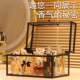 Perfume storage box Light luxury transparent glass aromatherapy dustproof household storage rack desktop skin care cosmetic display cabinet