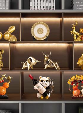 客厅电视酒柜玄关餐边柜装饰摆件轻奢高档办公室展示柜现代工艺品