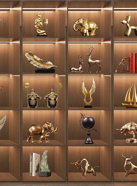 现代简约轻奢书柜客厅酒柜摆件领导高端商务办公室家居装饰工艺品