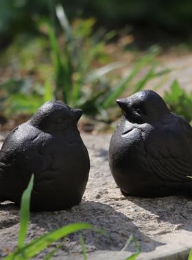 复古铸铁小鸟动物装饰摆件庭院花园杂货阳台桌面橱窗陈列创意软装