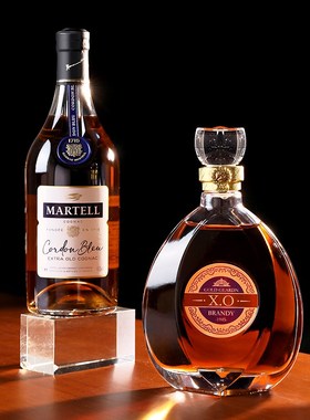 海贝海玻璃酒瓶威士忌洋酒瓶装饰品摆件高级感空瓶XO拍照道具红酒