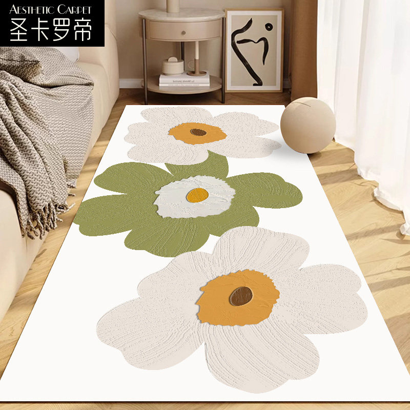 小清新卧室地毯防水长条羊羔绒飘窗垫客厅牀边毯房间防滑防摔地垫,淘宝优惠券,粉丝福利购,淘宝优惠卷