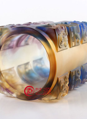 艺源琉璃节节高笔筒摆件工艺品创意家居饰品教师老师升迁生日礼物